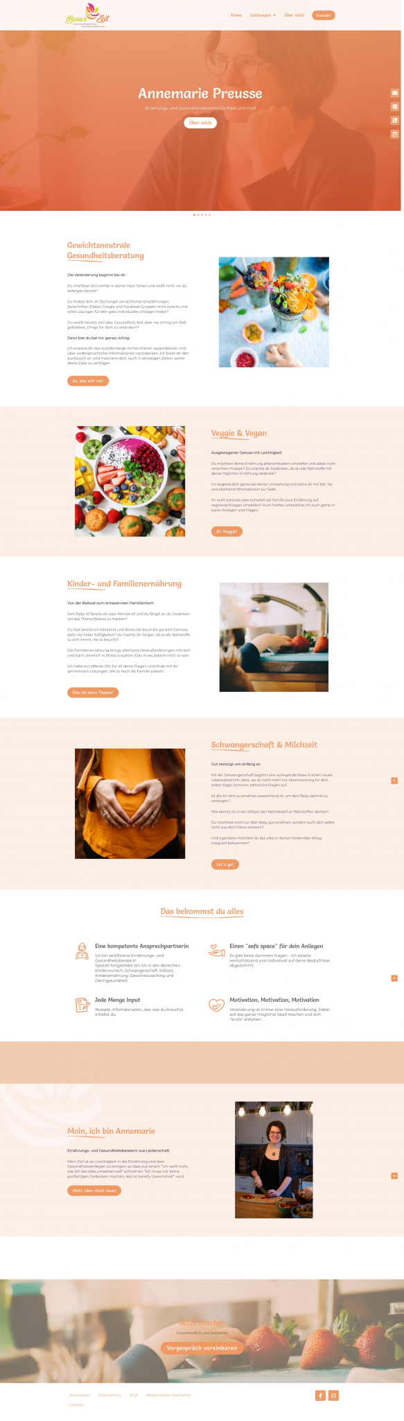 Referenzprojekt: Branding & Webdesign für Ernährungsberaterin– erstellt mit ganzheitlichem Webdesign von Marty Baldus